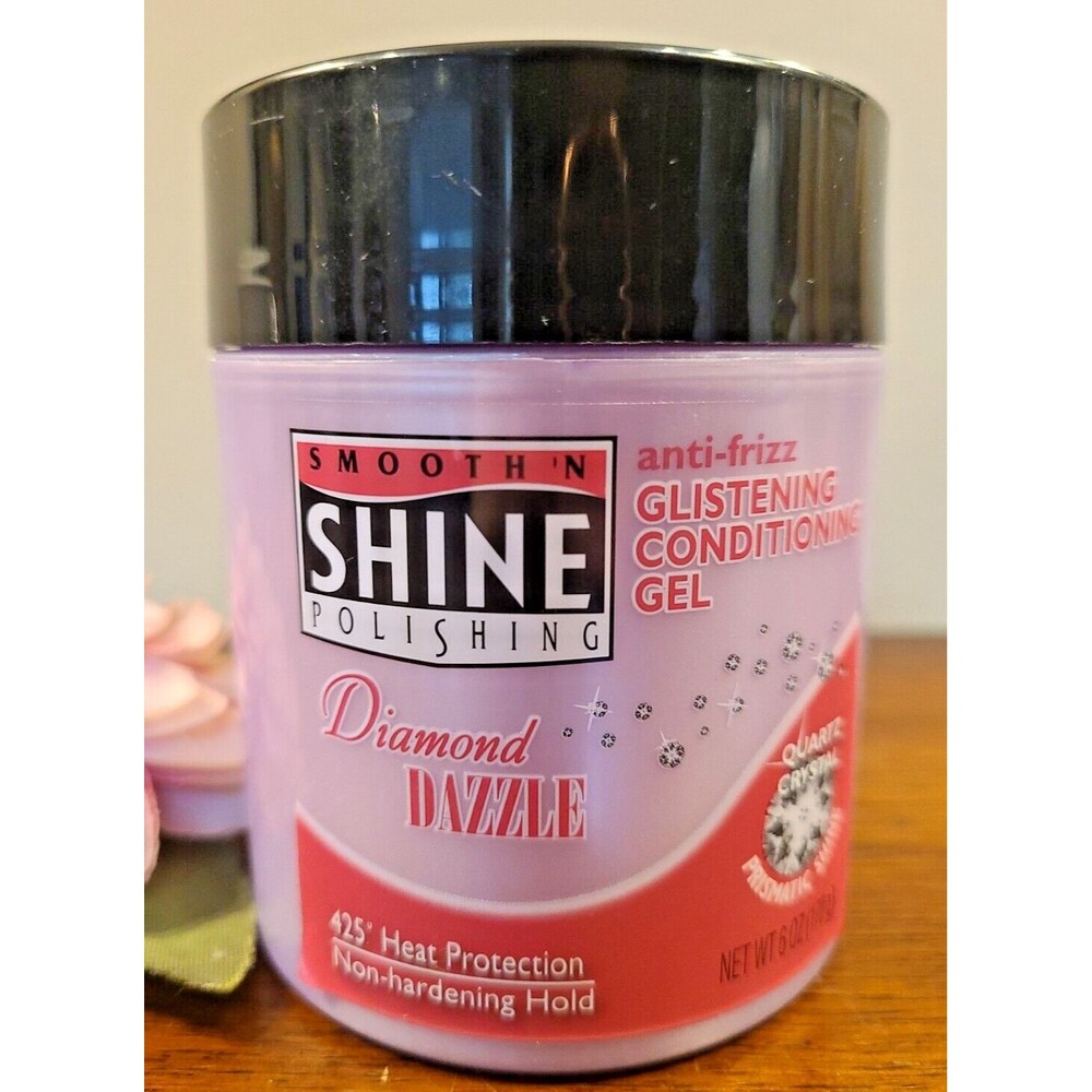 Smooth N Shine DIAMOND DAZZLE Anti-Frizz Glistening Conditioning GEL 6 oz Heat